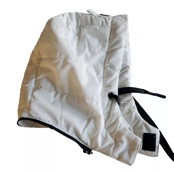 NWOT DENIM 90 White Puffer Vest Removable Hood Gorpcore Unisex Large - Picture 12 of 12